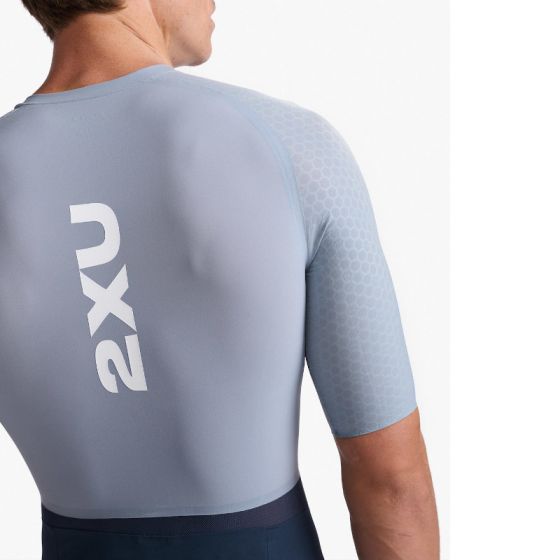 2XU Light Speed ​​Tech Sleeved Trisuit, men, outerspace/white, blue/white 