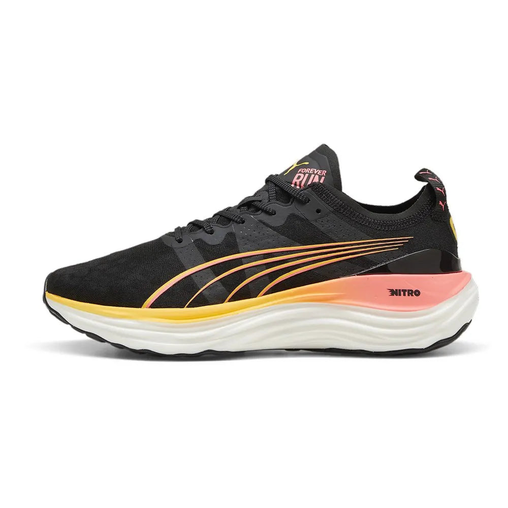 Puma ForeverRun NITRO, Laufschuhe, Herren, PUMA Black-Sun Stream-Sunset Glow