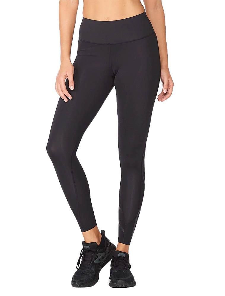 2XU Force Mid-Rise Compression Tights, Damen, Laufhose, Black/Nero