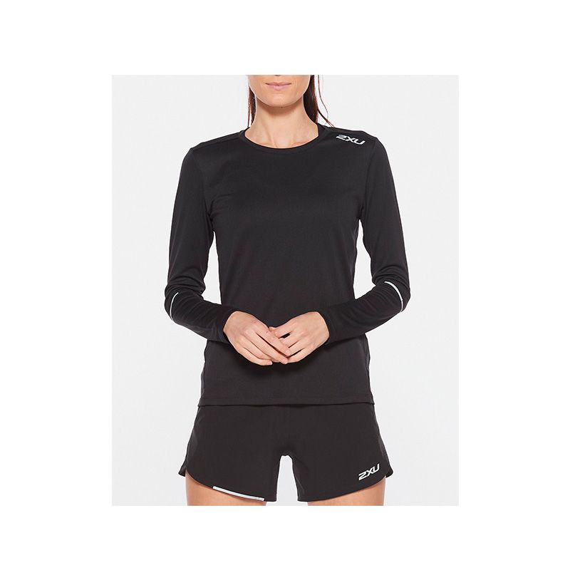 2XU XVENT Longsleeve, Damen, Black/Silver Reflective