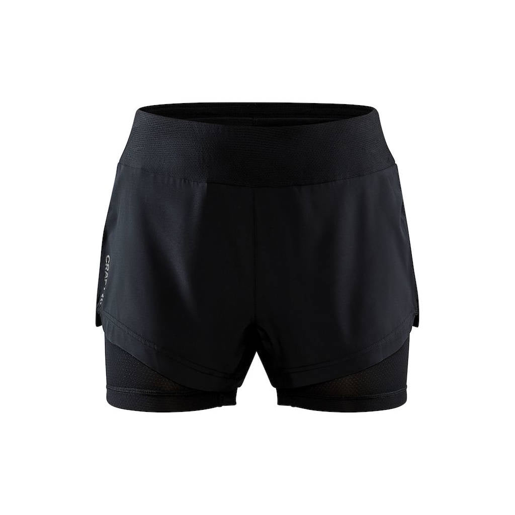 Craft ADV Essence 2-in-1 shorts, running tights, women, black