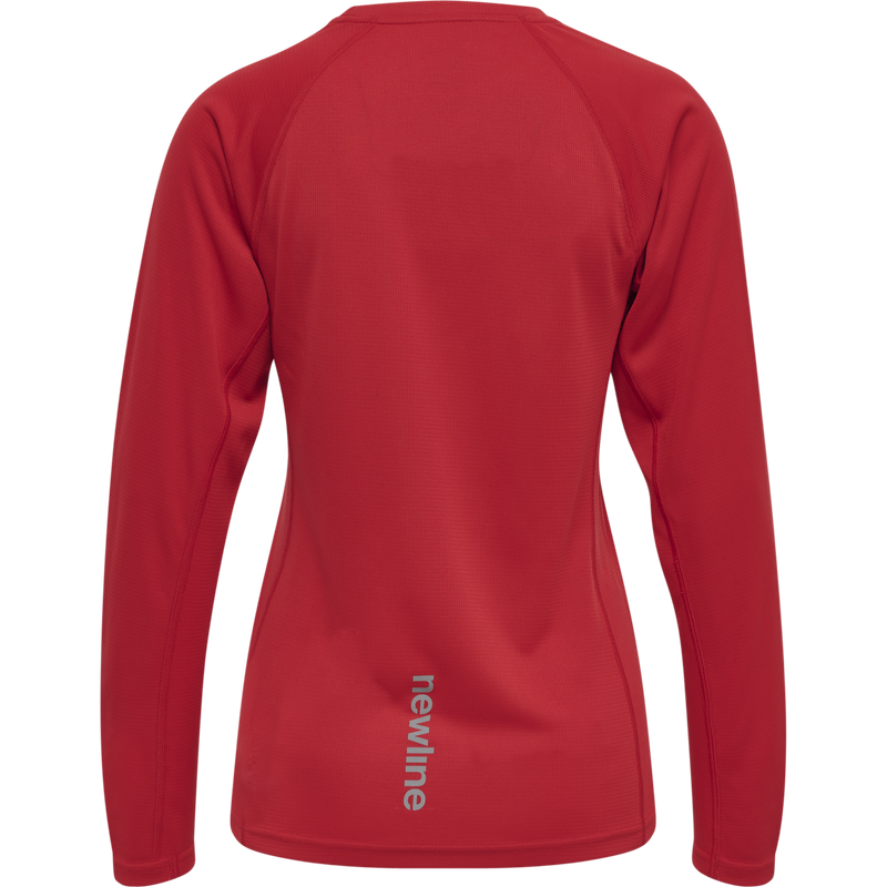 Newline Women Core Running T-Shirt L/S, Damen, tango red, rot