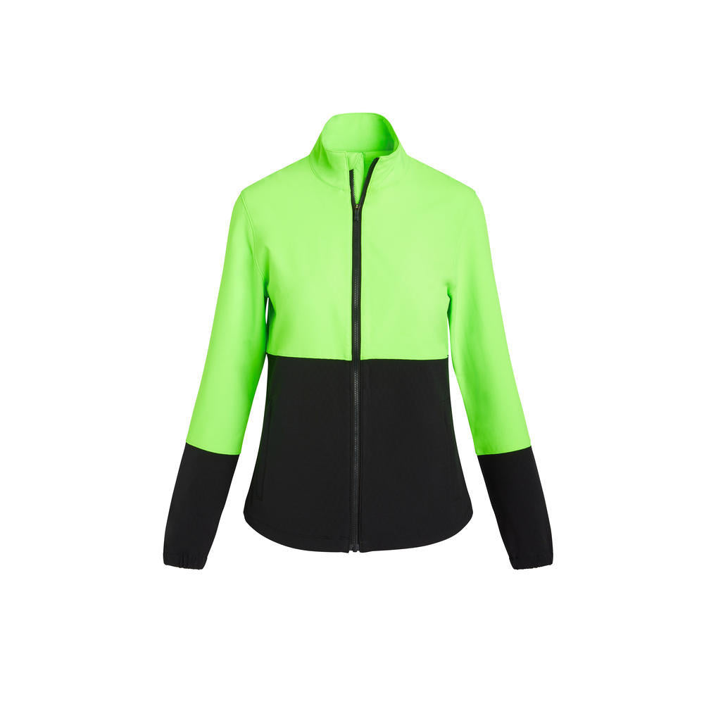 Saucony Bluster Jacket, Damen, vizi slime, neon-grüngelb/schwarz