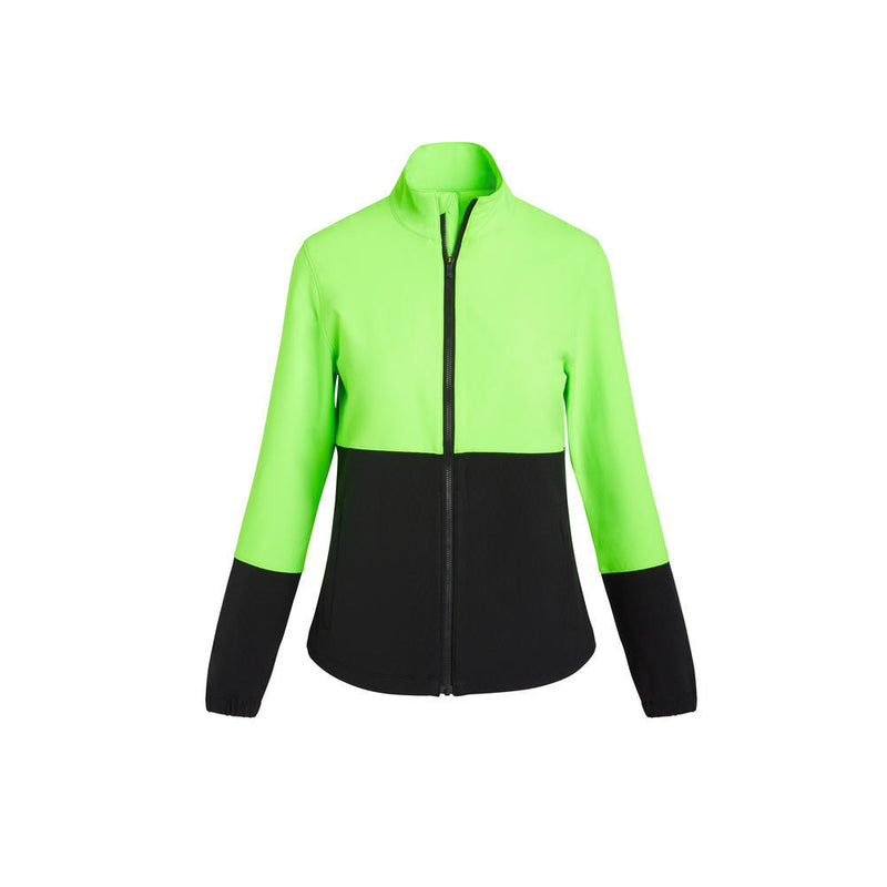 Saucony Bluster Jacket, Damen, vizi slime, neon-grüngelb/schwarz