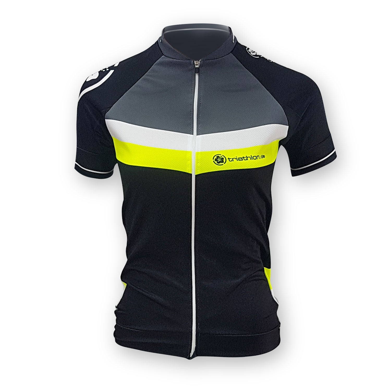 triathlon.de elite cycling jersey, women, black/grey/yellow