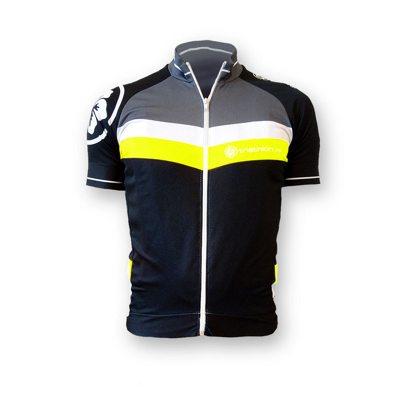 triathlon.de elite cycling jersey, men, black/grey/yellow