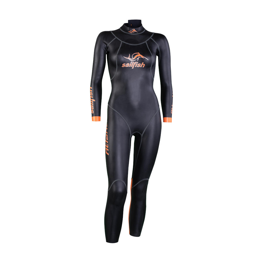 Sailfish Atlantic 2, wetsuit, women, black/orange, 2023