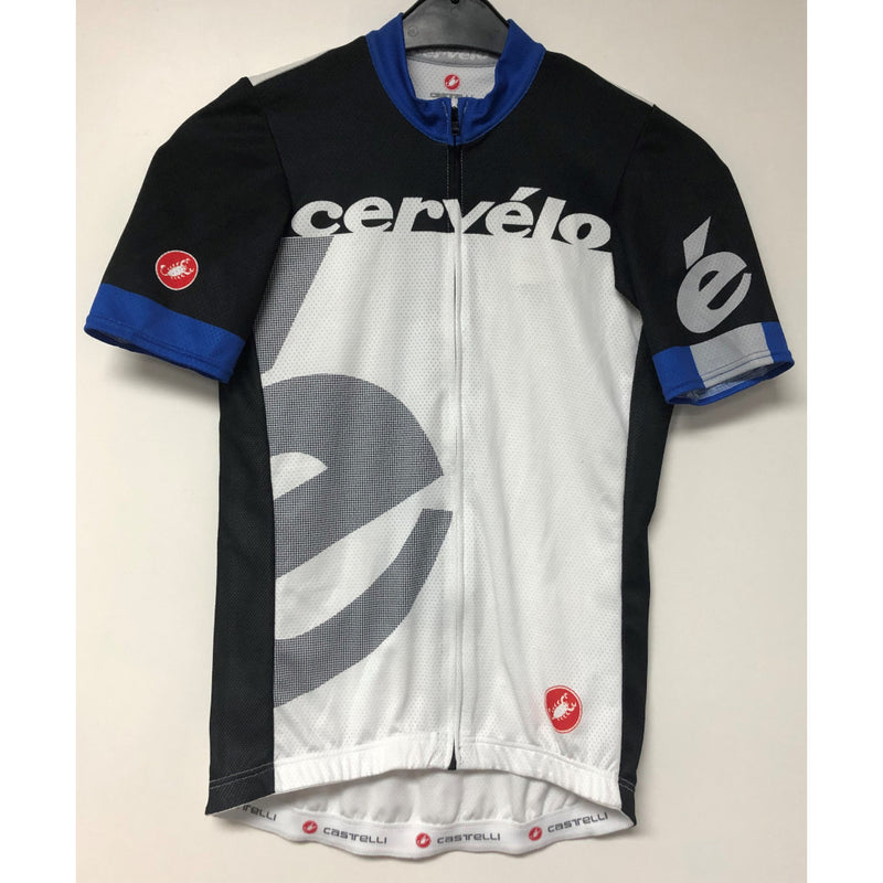Castelli Team Jersey, Radtrikot, Herren, schwarz/weiß/blau, Größe S