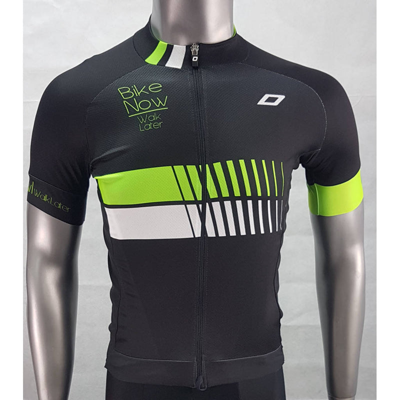 Doltcini Sportswear, Cycling Jersey Shortsleeves Elite, Radtrikot, Herren, schwarz/weiß/grün, Größe S