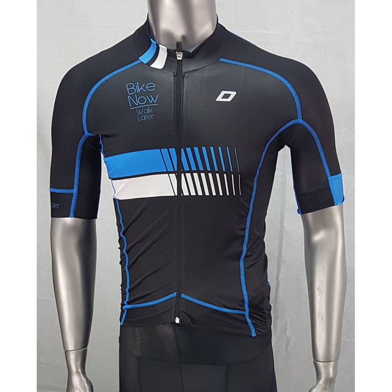Doltcini Sportswear, Cycling Jersey Shortsleeves Pro, Radtrikot, Herren, schwarz/weiß/blau