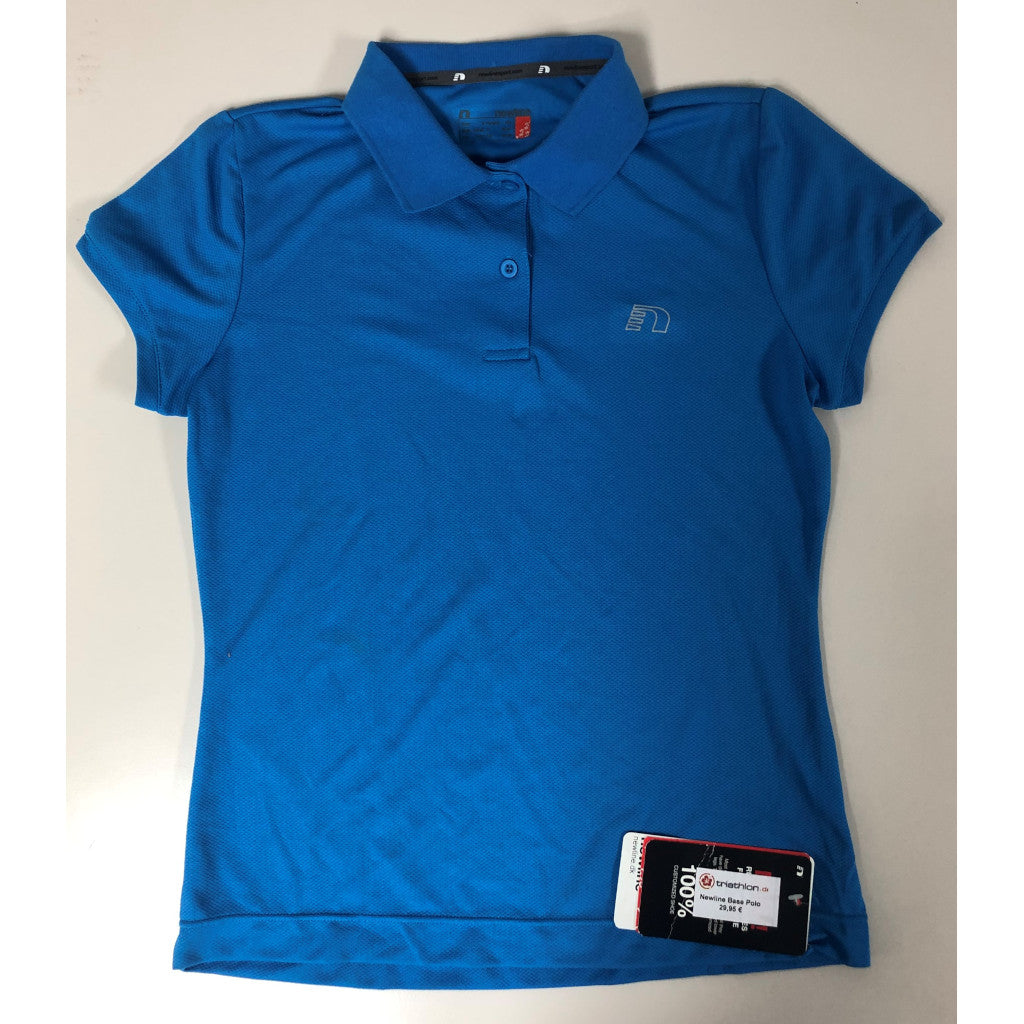 Newline Base Polo Tee, running shirt, blue, women, size S