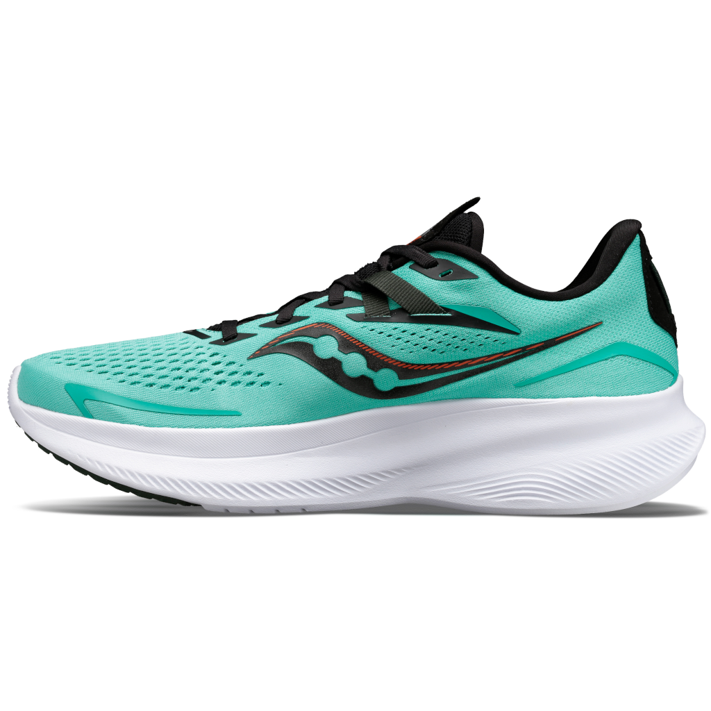 Saucony Ride 15, men, coolmint/zest, mint blue/white/black 