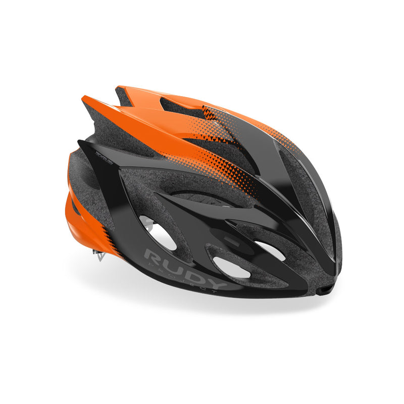 RUDY Project Rush, bike helmet, black-orange (shiny), black/orange