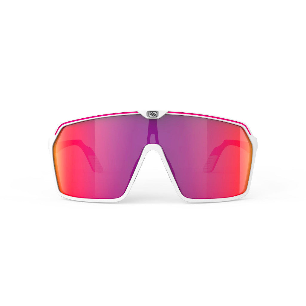 RUDY Project Sun.Spinshield White/Pink Fluo M. - MLS Red, cycling glasses, sports glasses, white/pink