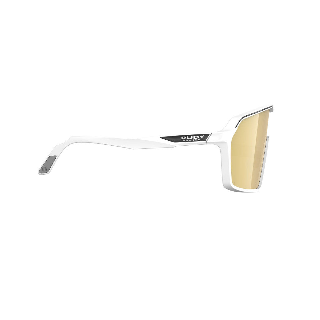 RUDY Project SPINSHIELD White Matte - MLS Gold, cycling glasses, sports glasses, white