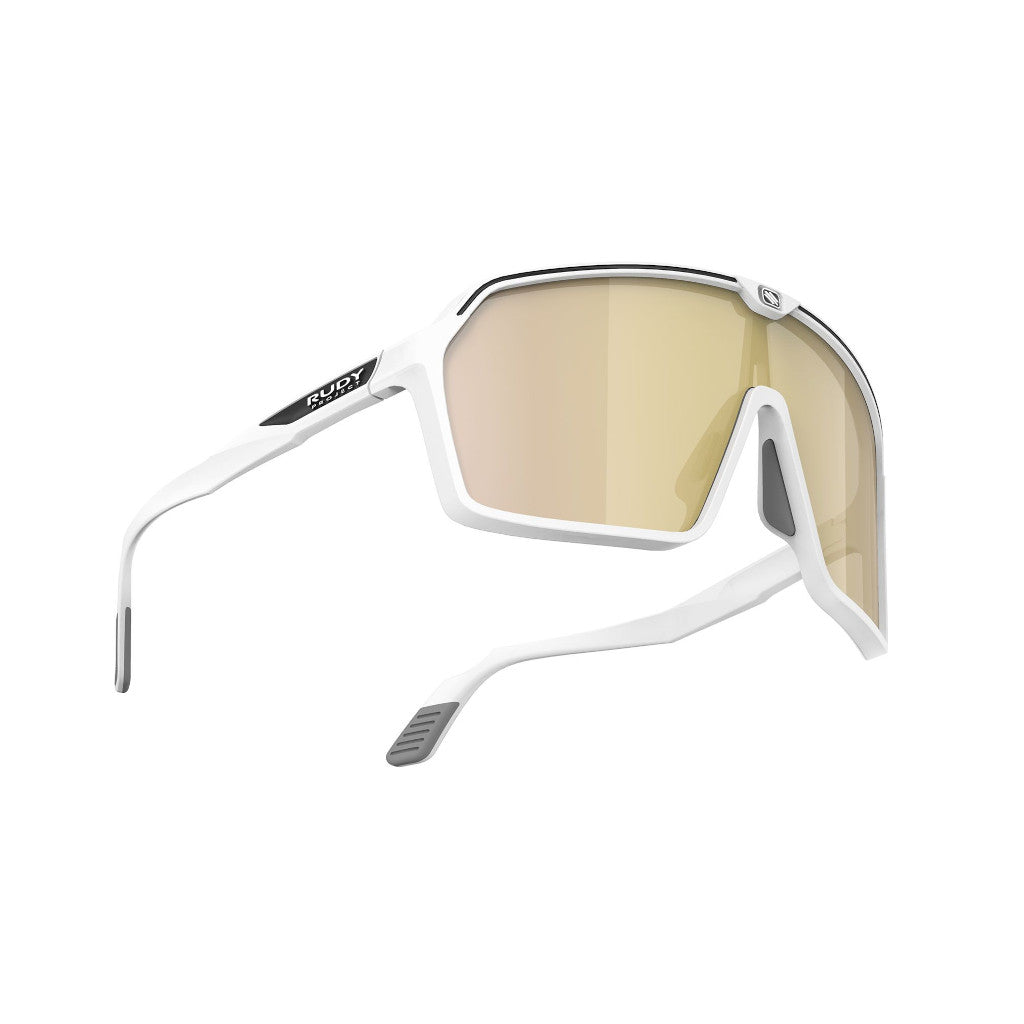 RUDY Project SPINSHIELD White Matte - MLS Gold, cycling glasses, sports glasses, white