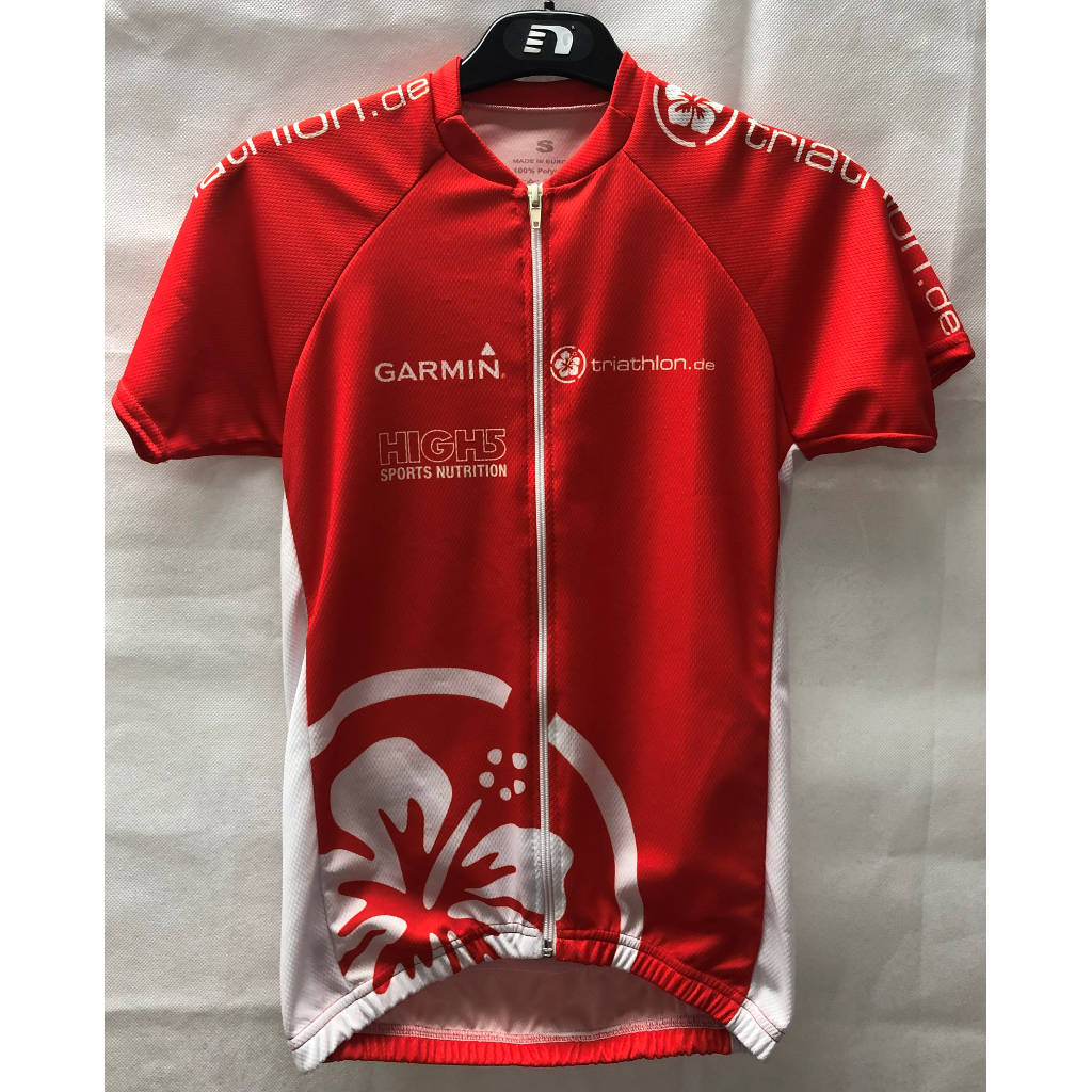 triathlon.de basic cycling jersey, women, red/white