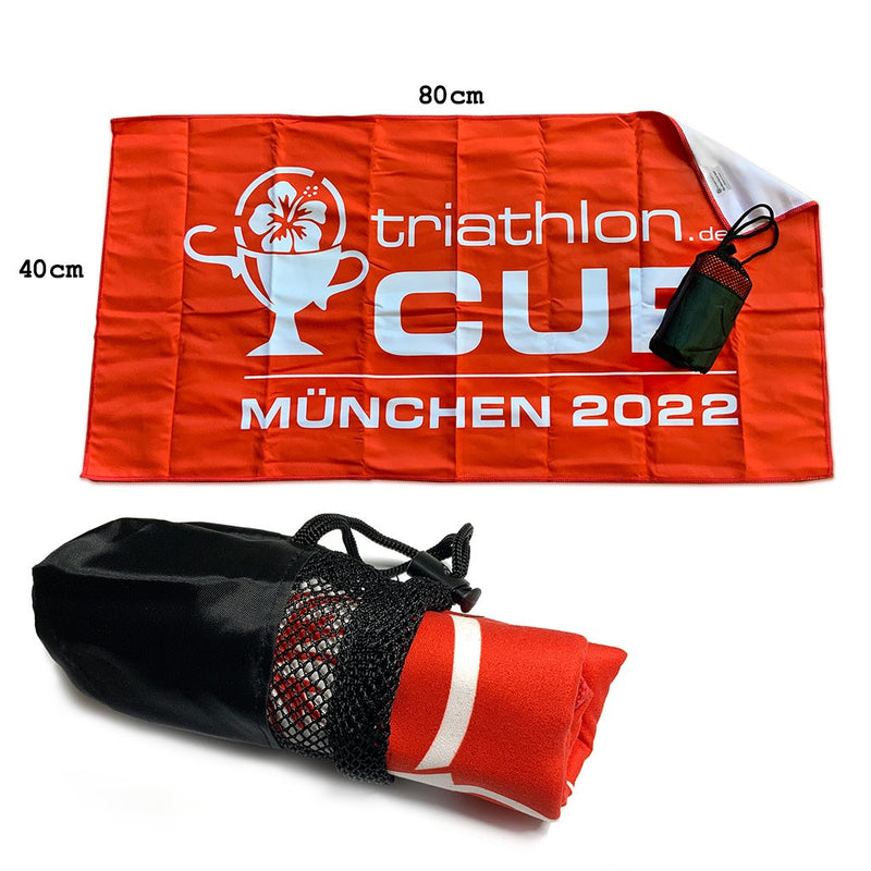 triathlon.de Mikrofaser-Handtuch "triathlon.de CUP 2022", 80 x 40 cm, rot