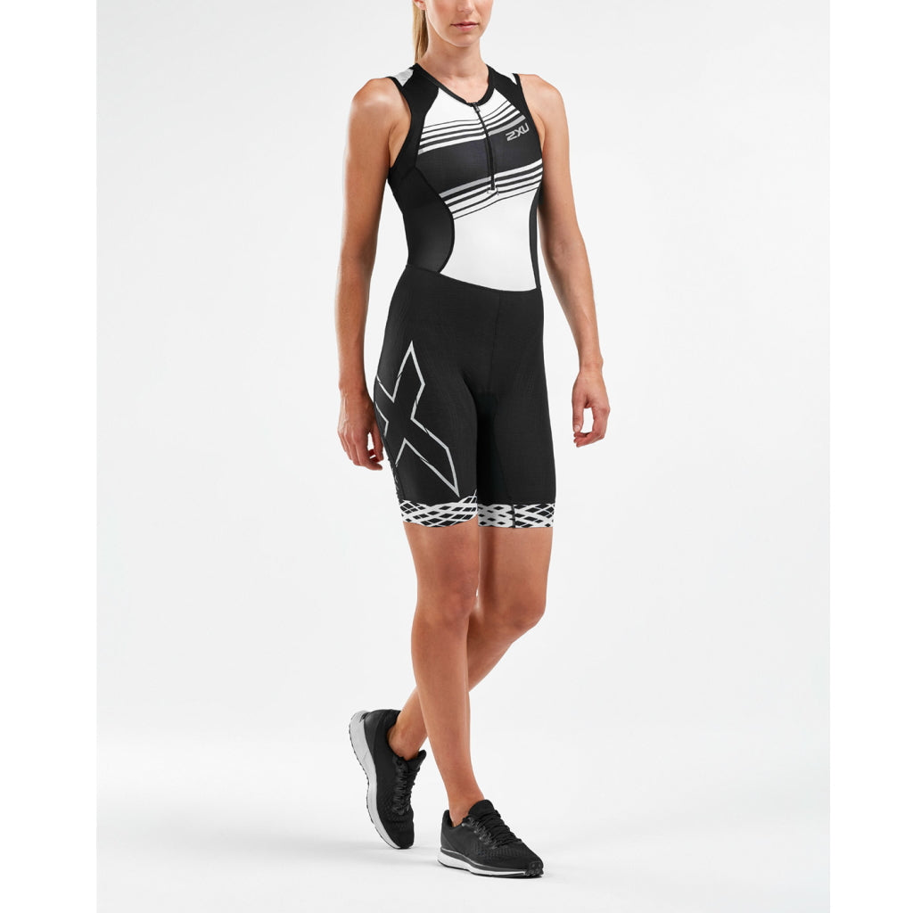 2XU Compression TriSuit, Damen, schwarz/weiß